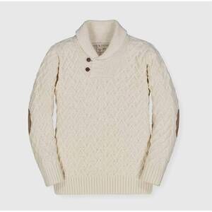 NEW HOPE & HENRY boys the chestnut lodge sweater in ivory